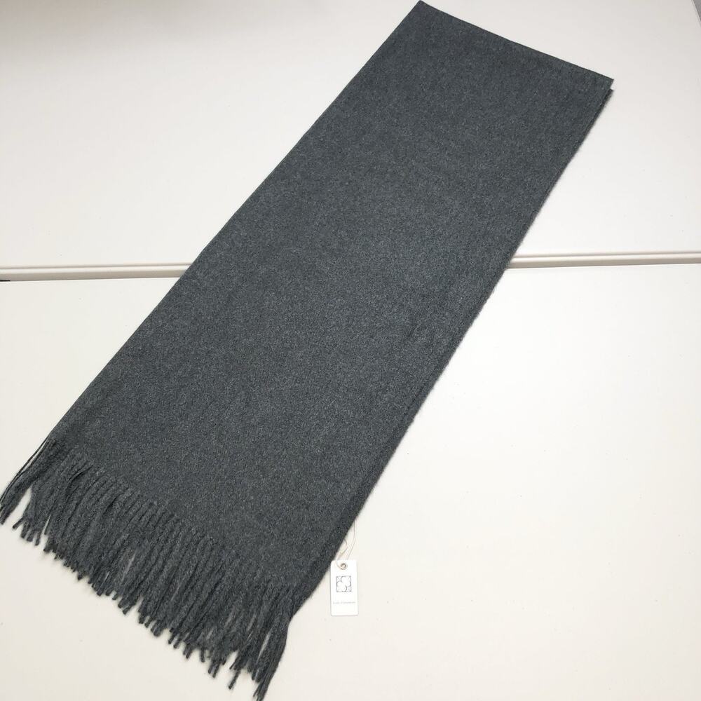 Pretty Persuasions 29 x 72” Dark Gray Wrap Shawl Scarf Fringe Soft